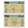 Image 2 : Finance Ministry, ND (1852), Pair of Issued Banknotes