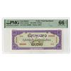 Image 1 : Lao Issara, ND (1948), 10 Kip, Unlisted Essay Design Color Trial Specimen Banknotee