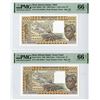 Image 1 : Banque Centrale des Etats de l'Afrique de l'Ouest, 1987-89 Issued Banknote Pair Including One "Top P