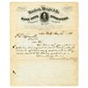 Image 1 : Danforth, Wright & Co. Bank Note Engravers, 1854, Letter with Letterhead