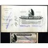 Image 1 : Vulture Mining Co. ca.1900 Proof Stock Certificate and Proof Check With Matching Vulture Vignettes.