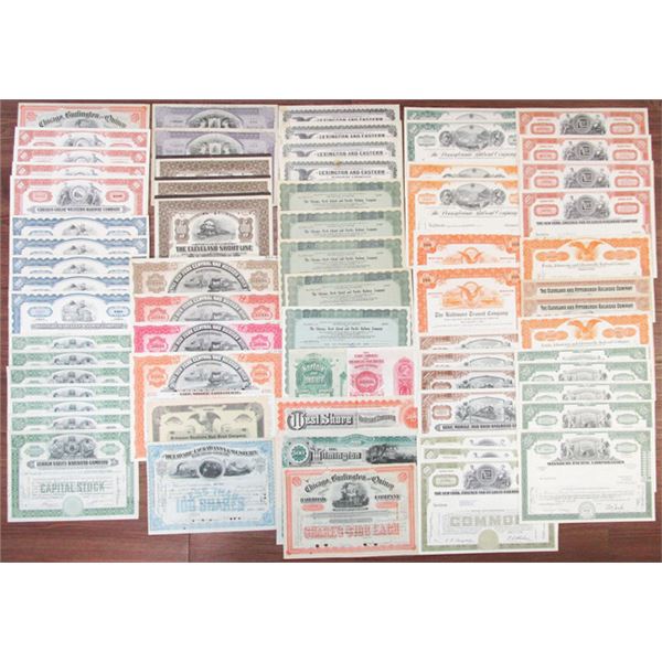 Railroad Bond & Share Assortment of I/C Certificates, ca.1905-81