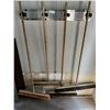 Image 1 : 4 Assorted Shop Brooms wirh Chrome Rack