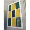 Image 3 : 2 John Deere Coloured Wall/Window Decor (1 Wood Panel Missing) 25 1/2 Wide x 41 High