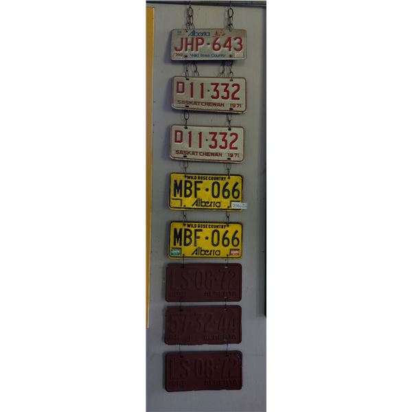 Vintage License Plate Display