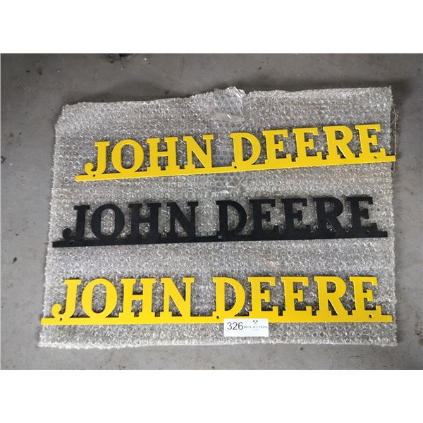 3 Metal Laser Cut John Deere Signs 2 3/4 High x 21 Long