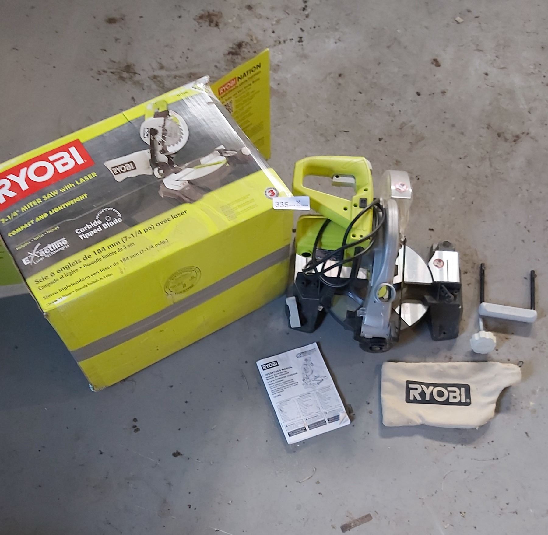 Ryobi 7 1/4 Inch Laser Compound Miter Saw Model TS1143L