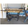 Image 1 : Home Designed Shop Table on Wheels  54 1/2 Wide x 16 deep x 33 1/2 High