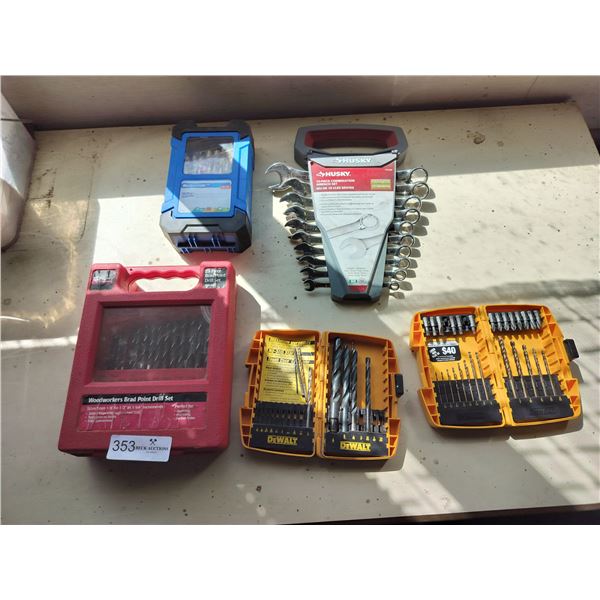Assortment of Drill Bits & Wrenches