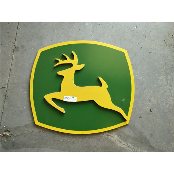 1 Wooden John Deere Sign  19 1/2 High x 22 Wide