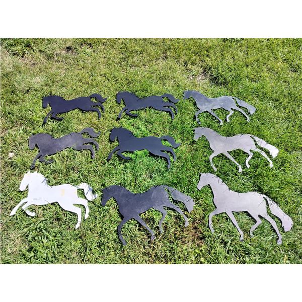 9 Wooden Horses (Great Wall Decor)  Various Sizes