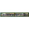 Image 1 : John Deere Tractor Pictures in Custom Wooden Frame  Approx 108 Long x 16 High