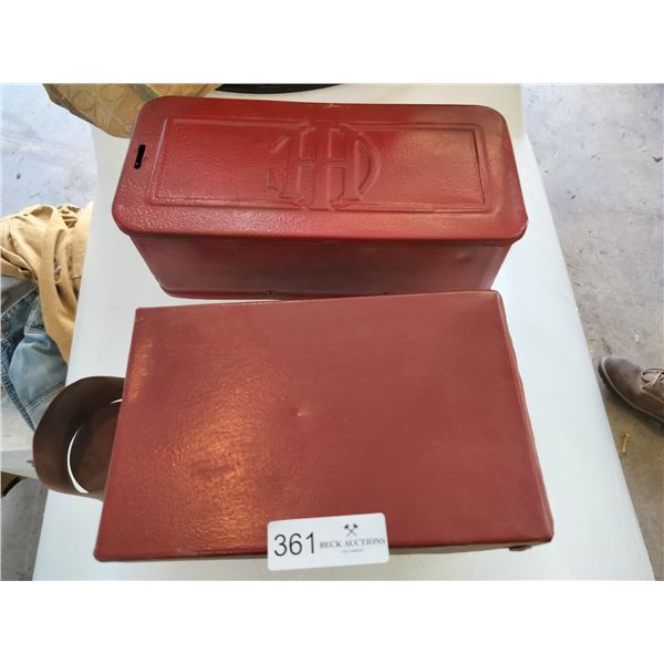 2 Vintage Metal Tins 1 is International Harvester Brand