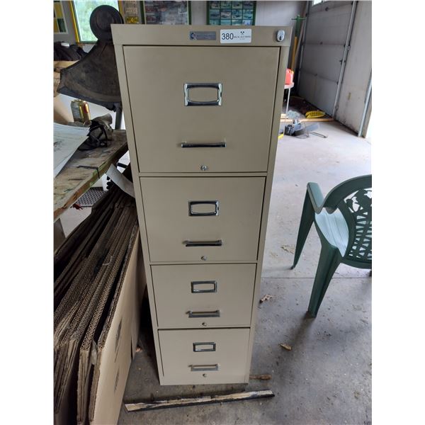 Commodore 4 Drawer Metal Filing Cabinet 52 1/2 High x 15 Wide x 24 Deep