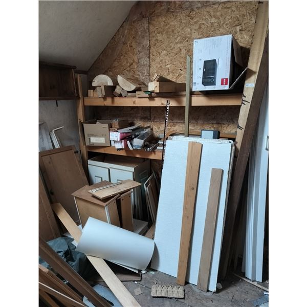 Room full of Assorted Lumber & Hardware