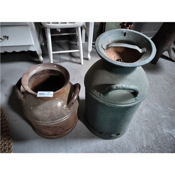 Vintage Milk Jugs  Both have Rust Corrosion