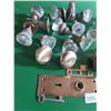 Image 2 : Assortment of Glass & Brass Door Knobs