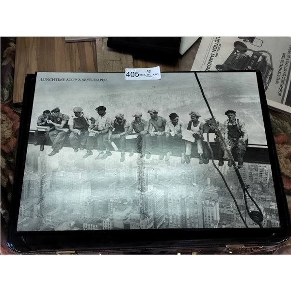 Lunchtime on Top of Skyscraper Picture 11 1/2 High x 16 1/2 Wide