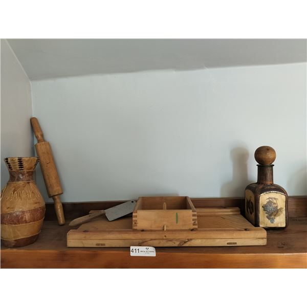Vintage Kitchen Accessories including Mandolin, Rolling Pin & More