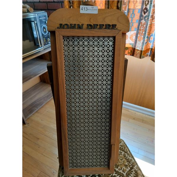 Wooden & Metal Custom Made Key Box with John Deere Logo  30 High x 12 1/2 Wide x 4 Deep