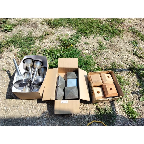 Solar Garden Lights & Woodern & Plastic Fence Pole Caps