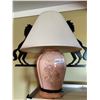 Image 1 : Pink Porcelain Ornate Lamp 26 High