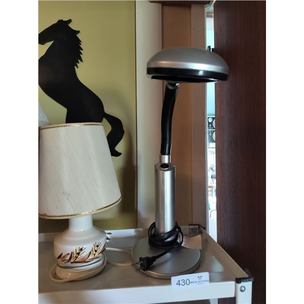 2 Small Lamps 1 Desk & 1 Bedside Table