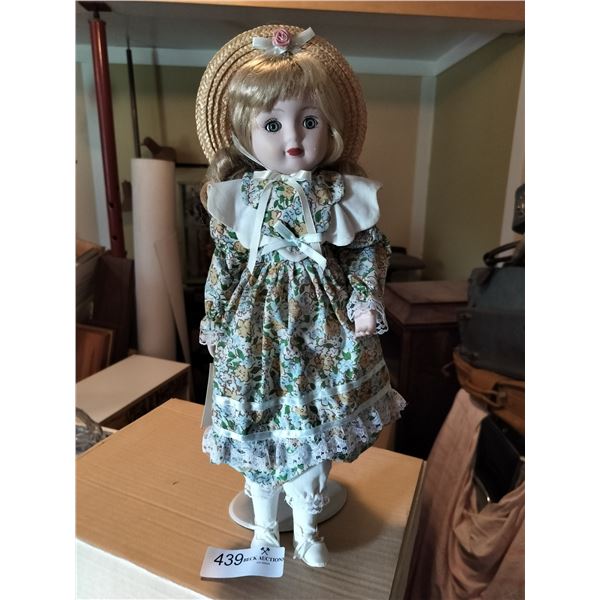 Porcelain Doll With Stand "Donna"
