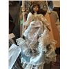 Image 1 : Blue & White Dress Porcelain Doll