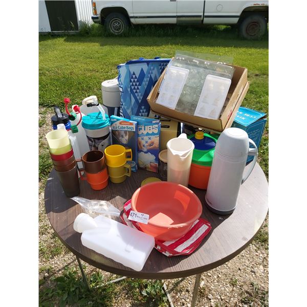 Large Assortment of Thermoses, Candy Molds, Cooler Bag & More