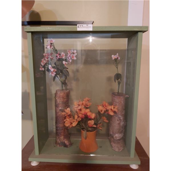 Double Sided Glass Flower Box  22 Wide x 8 Deep x 27 1/2 High