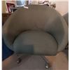 Image 2 : 5 Cushioned Bucket Chairs On Wheels (Some Stains)