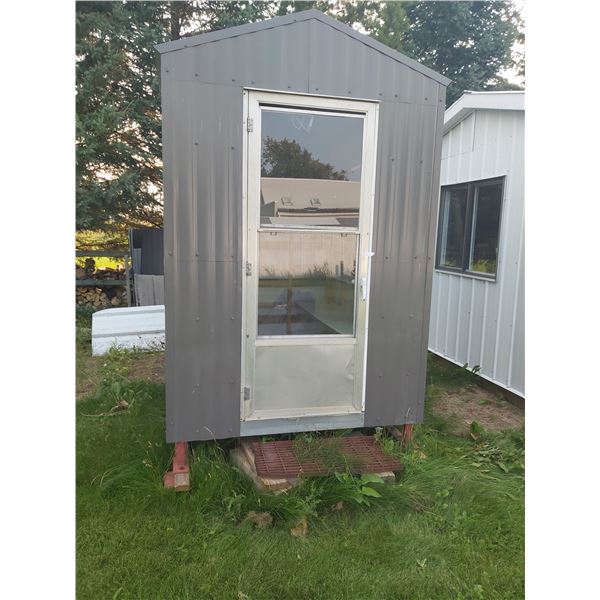 Grey Yard Shed on Skids  70 Wide x 82 Deep x 109 High