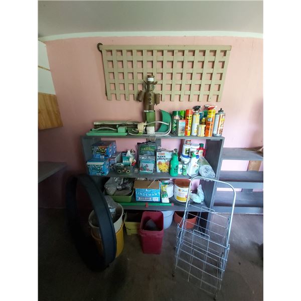 Tin Can Man, Assorted Garden Supplies & Chemicals, Sprinklers, Folding Fence & More