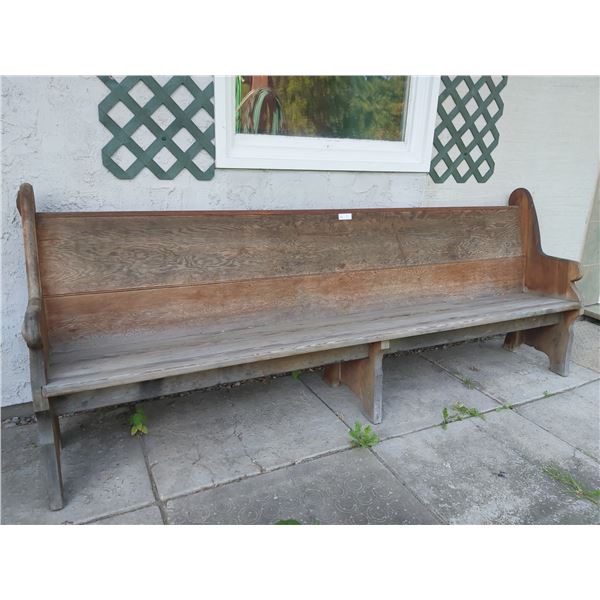 Vintage Church Pew 97 Long x 22 Deep x 37 High