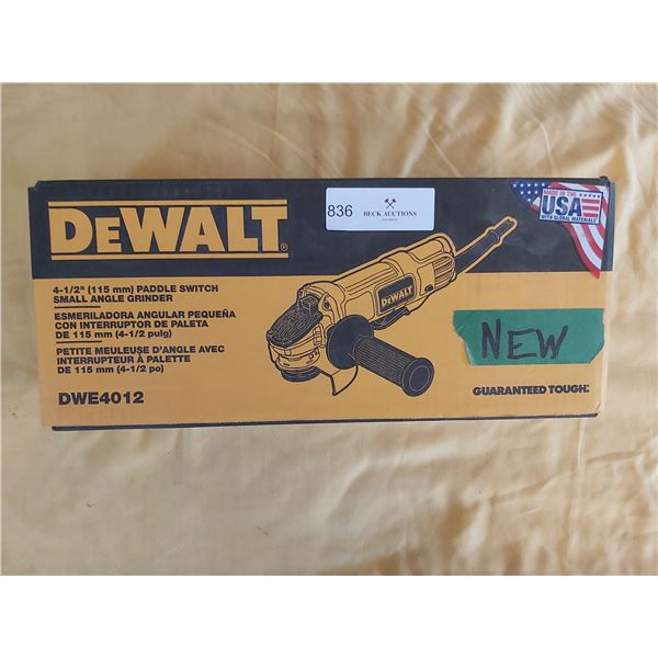 Brand New DeWalt Paddle Switch Angel Grinder Model # DWE4012