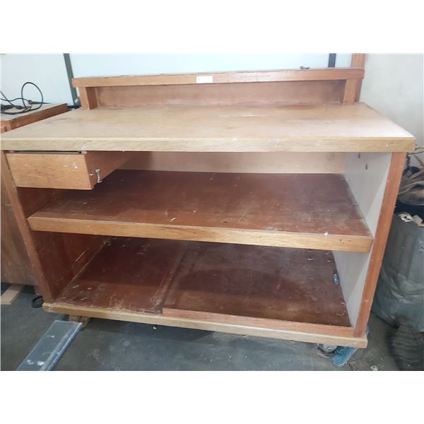 Large Wooden Shop Cart on Wheels 53 Long x 25 Deep x 35 High