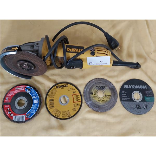 DeWalt 4 1/2" Angle Grinder Model # DWE4012