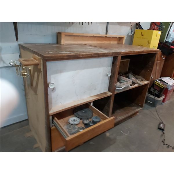 Workshop Cabinet Contents Included  60 Wide x 26 Deep x 40 High