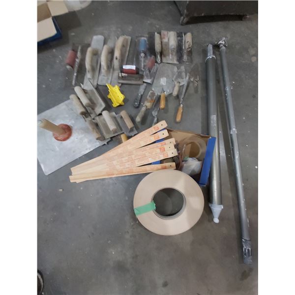 Assortment of Drywall Tools & Equipment