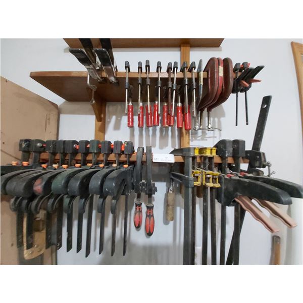 Large Collection of Various Clamps & Saws