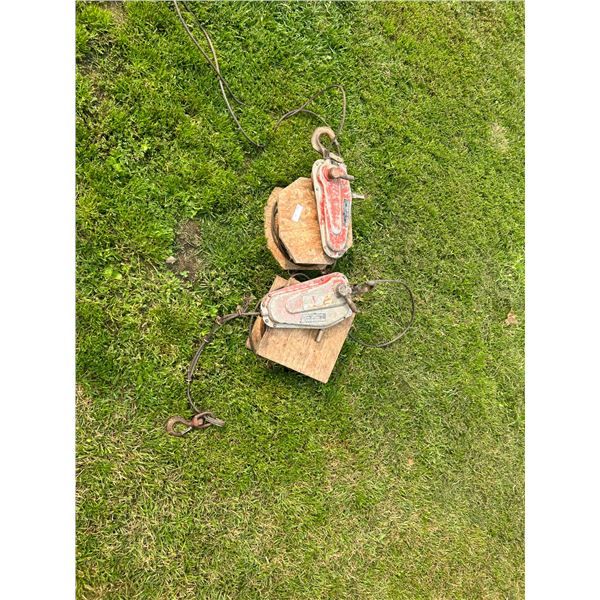 2 Swings Stage Come Alongs With 1 Handle Consolidated Erectors