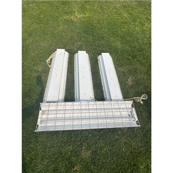 3 Fluorescent Lights 48 Long and 12 Wide And 1 Florence Light Fixture 50 Long And 14 Wide