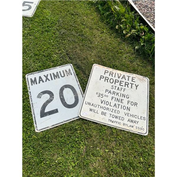 Highway Sign 24x30 And Private Property 30x30