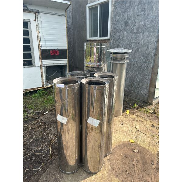 Insulted Type B Vent Exhaust Pipe With Roof Weather Cap. Inside Measurements 7 And Total 9