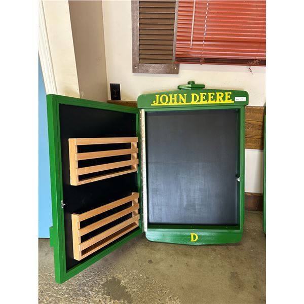John Deere Custom Made Storage Cupboard 28 Wide x 6 Depth x 40 Tall