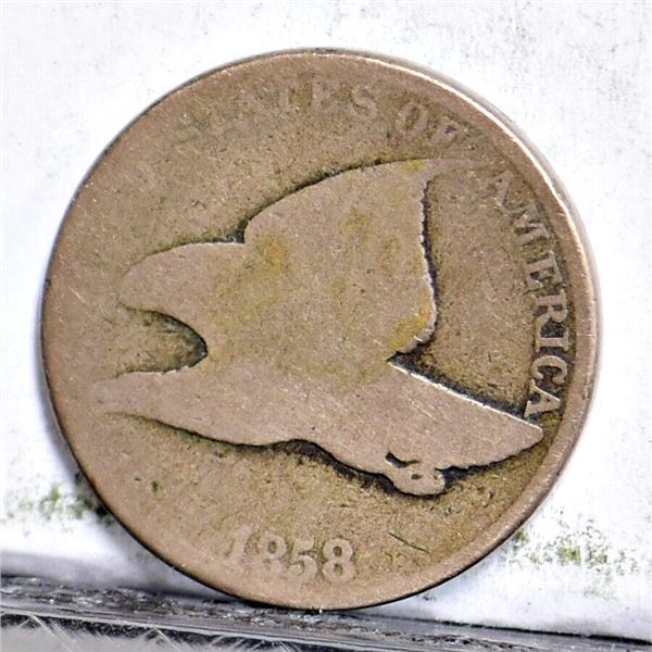 1858 Flying Eagle Cent - Large Letters - AG3