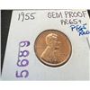 1955 PF-65-RD proof Lincoln cent red gem no toning