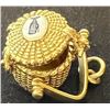 Nantucket Lightship Basket w/ Whale 14k Gold Pendant Charm