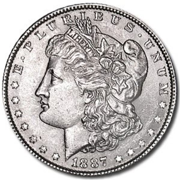 1887 Morgan Dollar ~ Almost Uncirculated (AU) ~ 90% Silver
